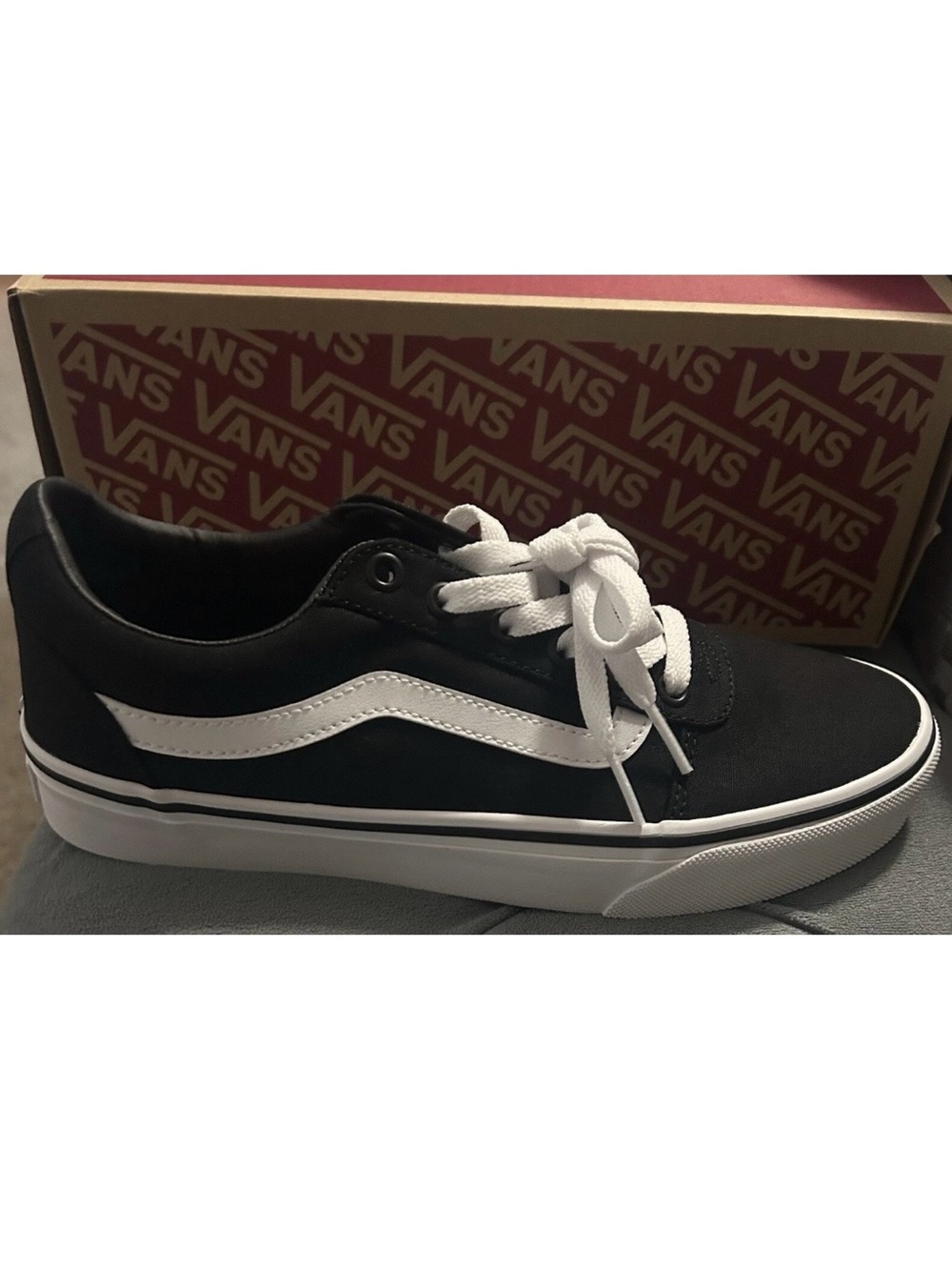 Vans Black and White Low-Profile Skate Shoe